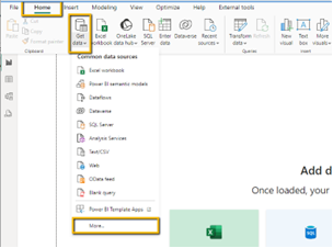 Get Data Menu